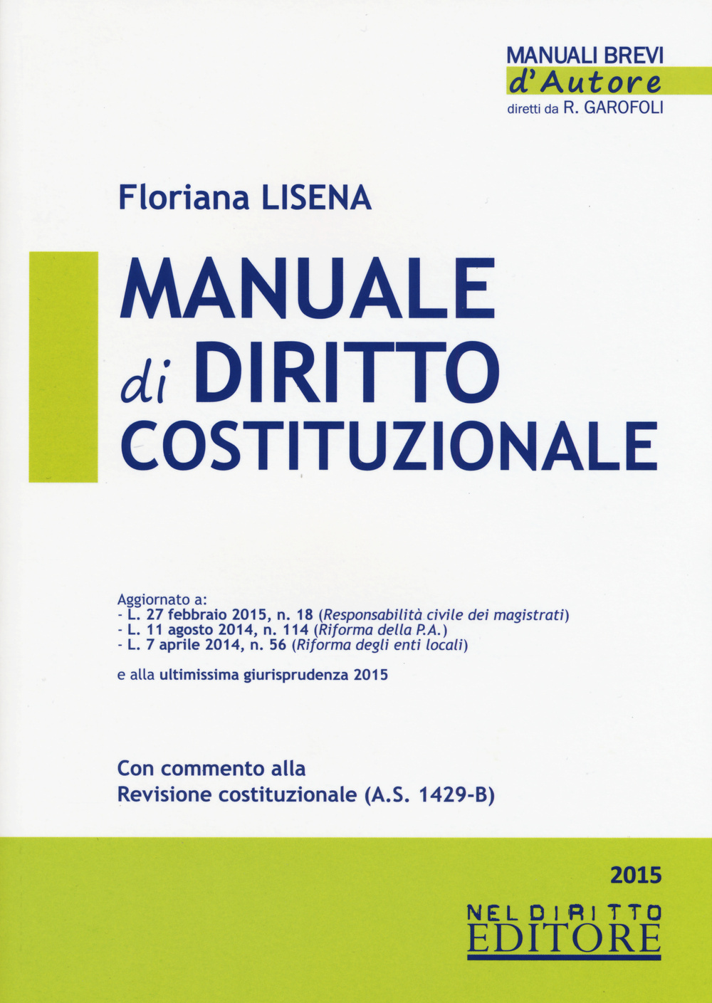 Manuale di diritto costituzionale