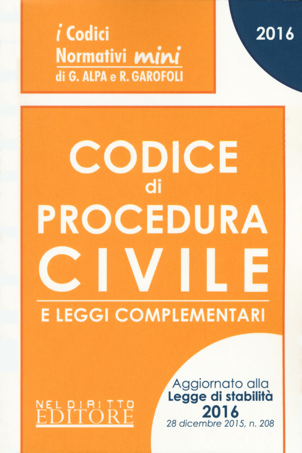 Codice di procedura civile e leggi complementari