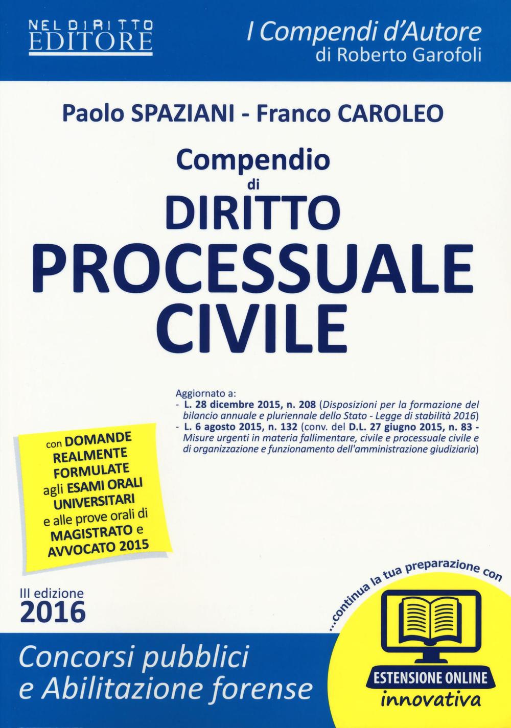 Compendio di diritto processuale civile