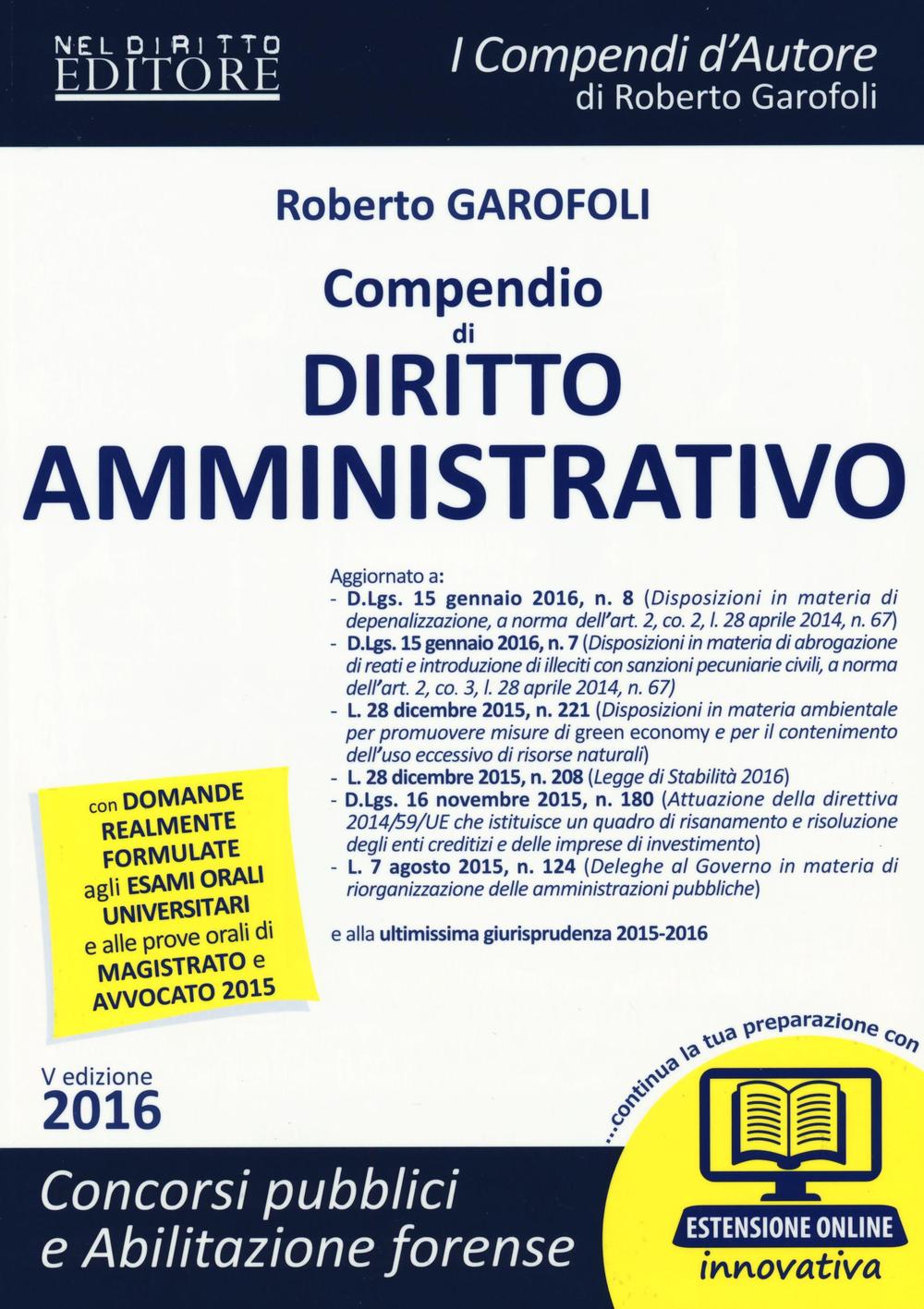 Compendio di diritto amministrativo