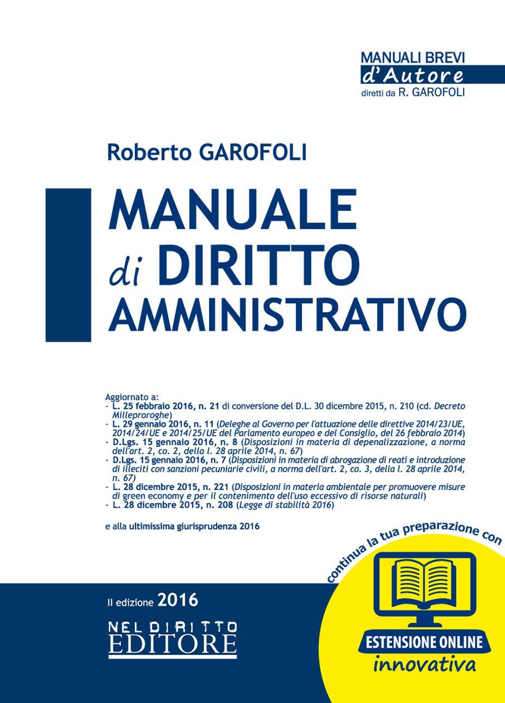 Manuale di diritto amministrativo