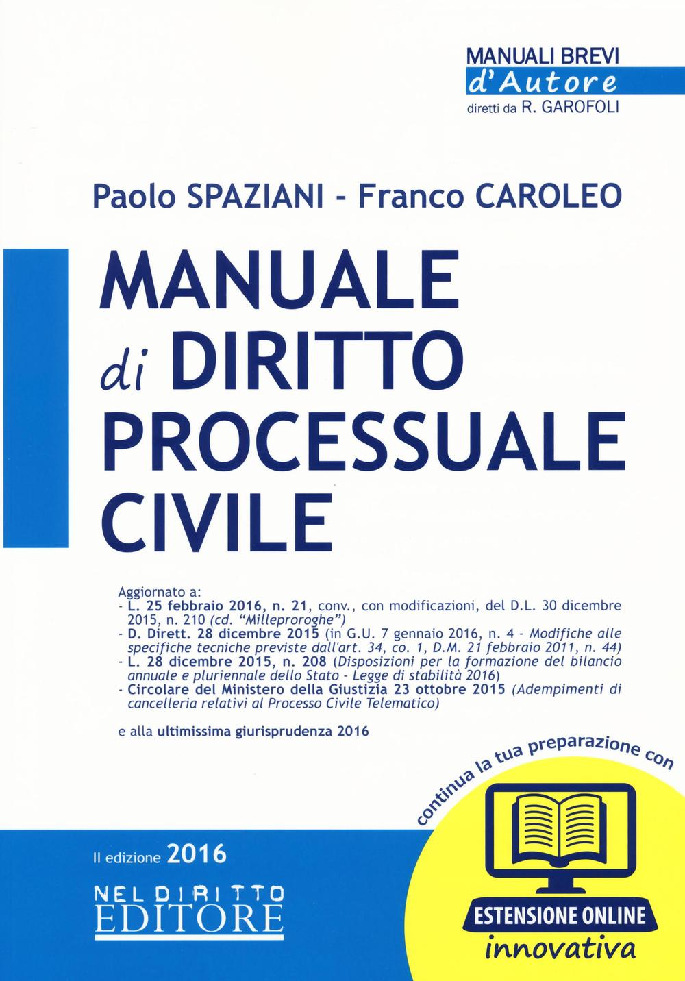 Manuale di diritto processuale civile