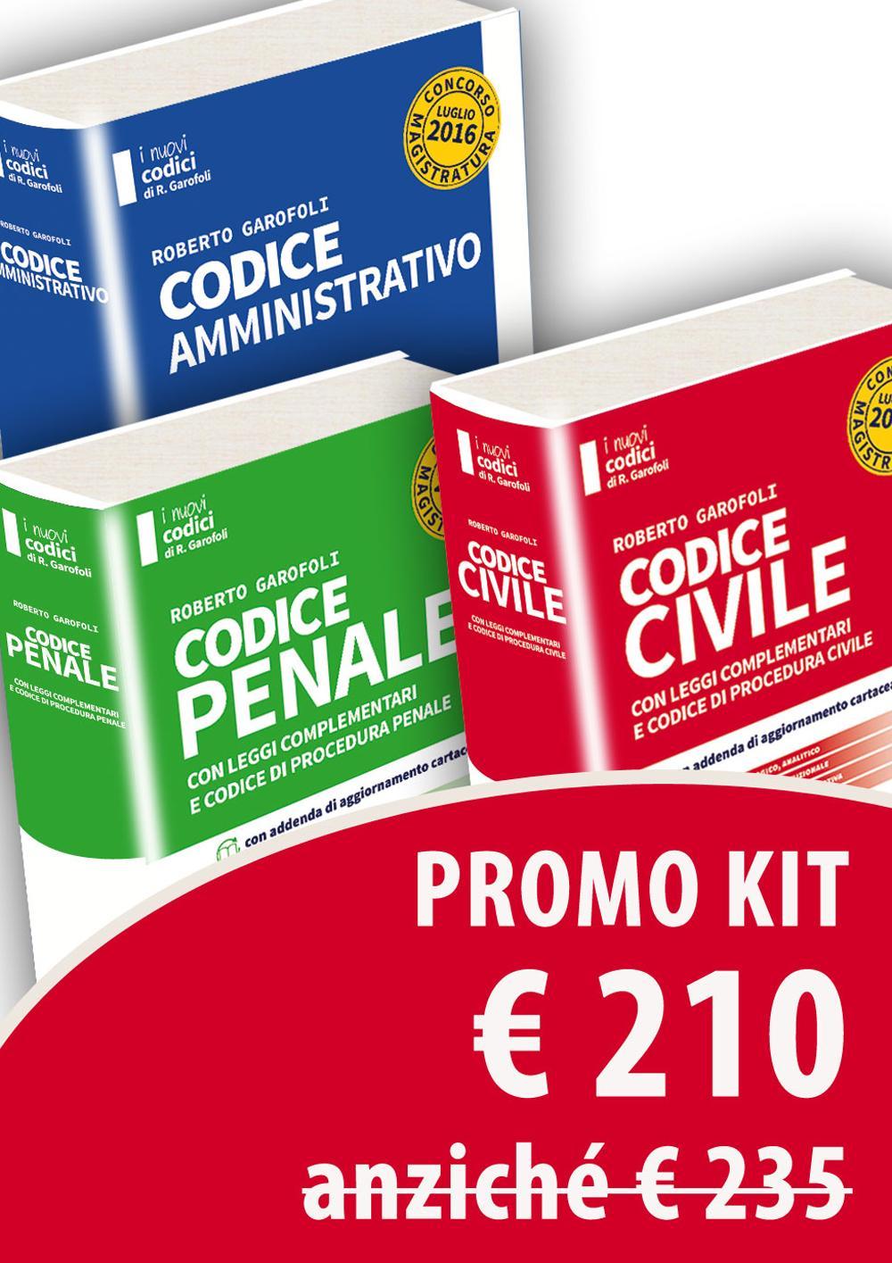 Kit Diritto civile-Diritto penale-Diritto amministrativo 2016