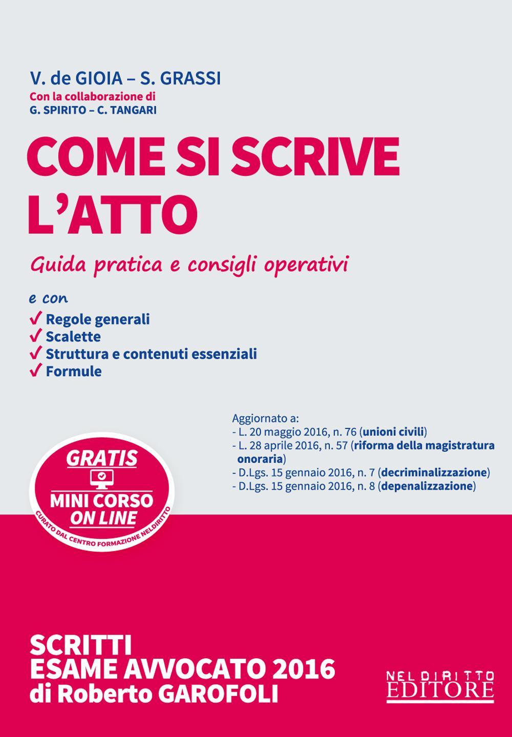 Come si scrive l'atto. Guida pratica e consigli operativi