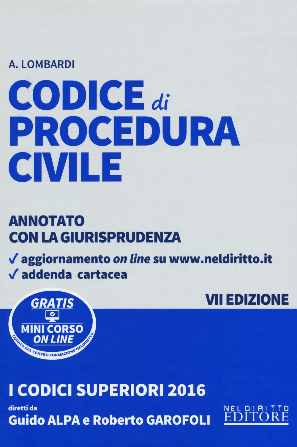 Codice di procedura civile. Annotato con la giurisprudenza