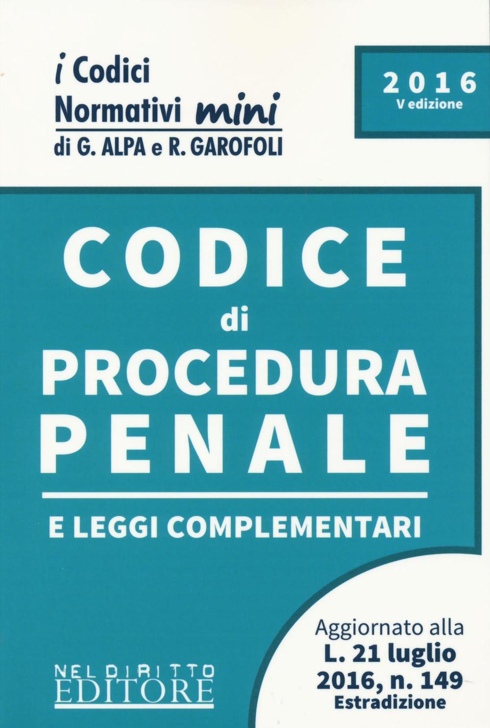 Codice di procedura penale e leggi complementari