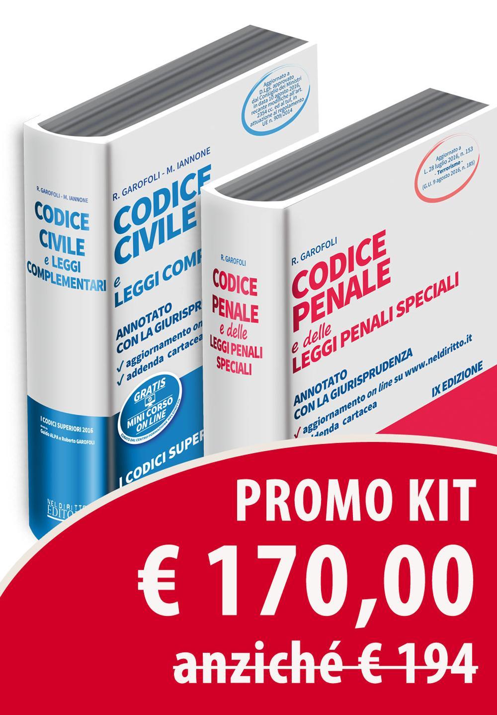 Kit codici annotati: Codice civile-Codice penale