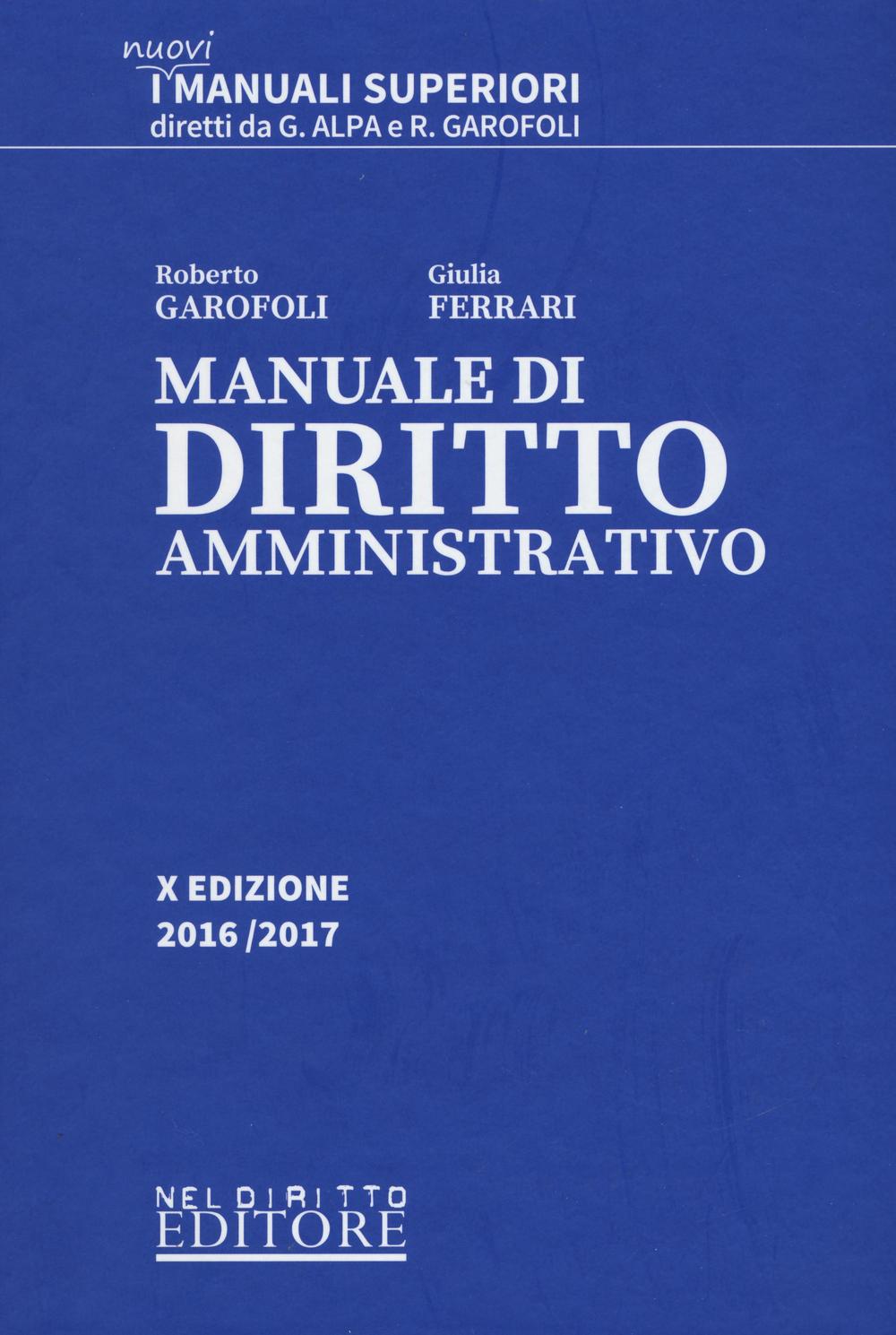 Manuale di diritto amministrativo