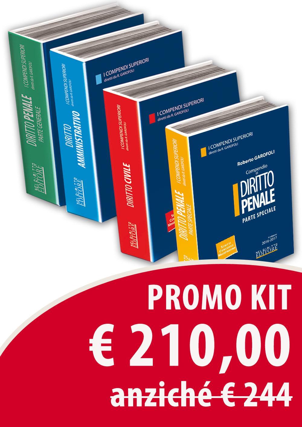 Compendio di diritto amministrativo-Compendio di diritto civile-Compendio di diritto penale. Parte generale-Compendio di diritto penale. Parte speciale