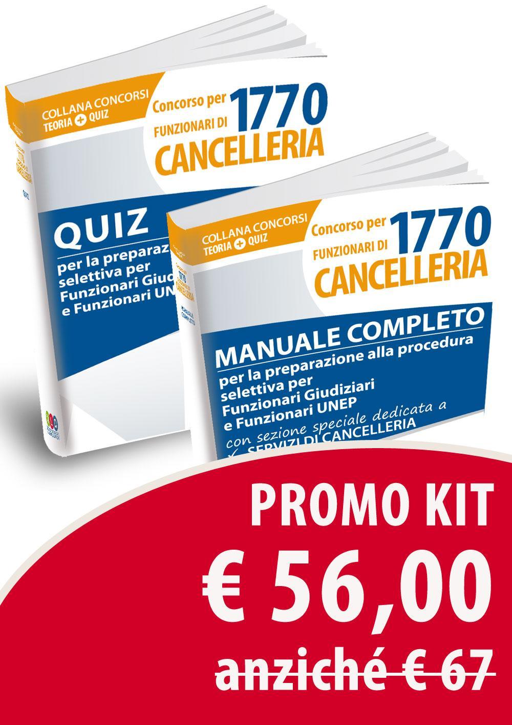 Concorso per 1770 funzionari di cancelleria