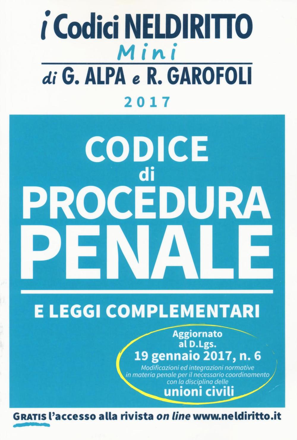 Codice di procedura penale e leggi complementari