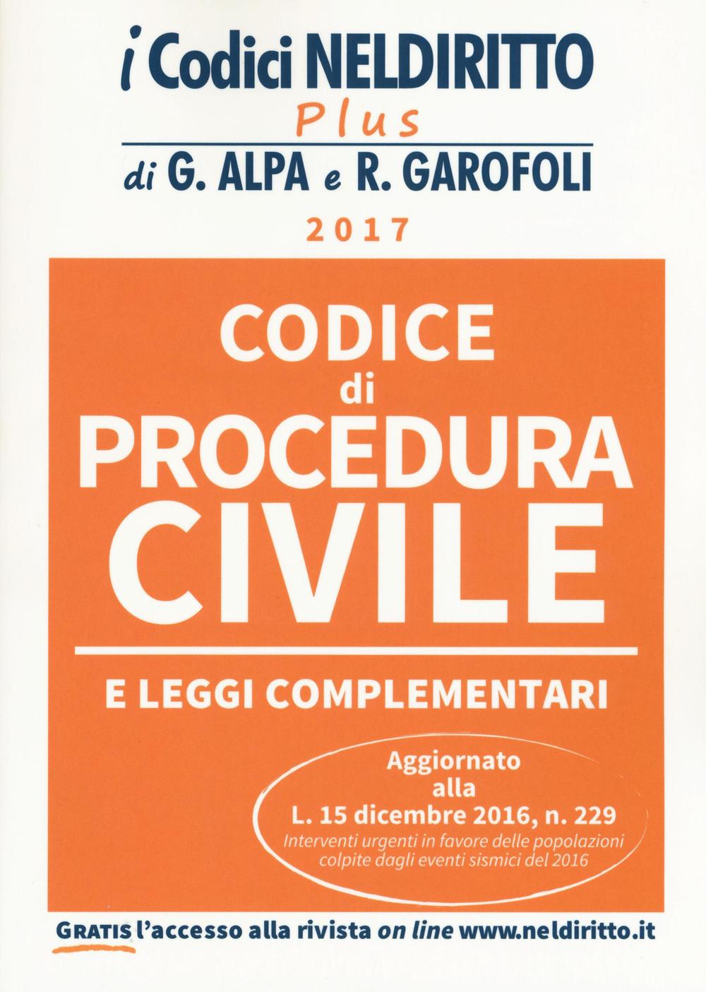 Codice di procedura civile e leggi complementari