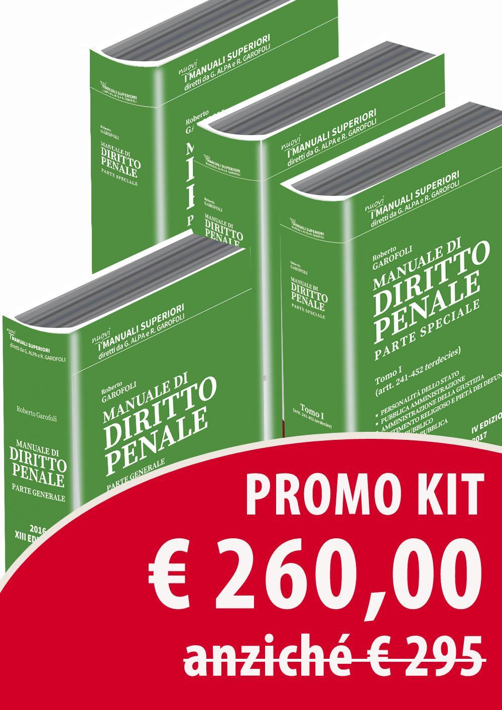 Manuale di diritto penale. Parte generale e speciale. Kit completo