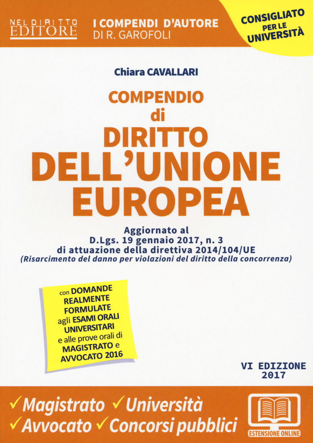 Compendio di diritto dell'Unione Europea. Aspetti istituzionali e politiche UE