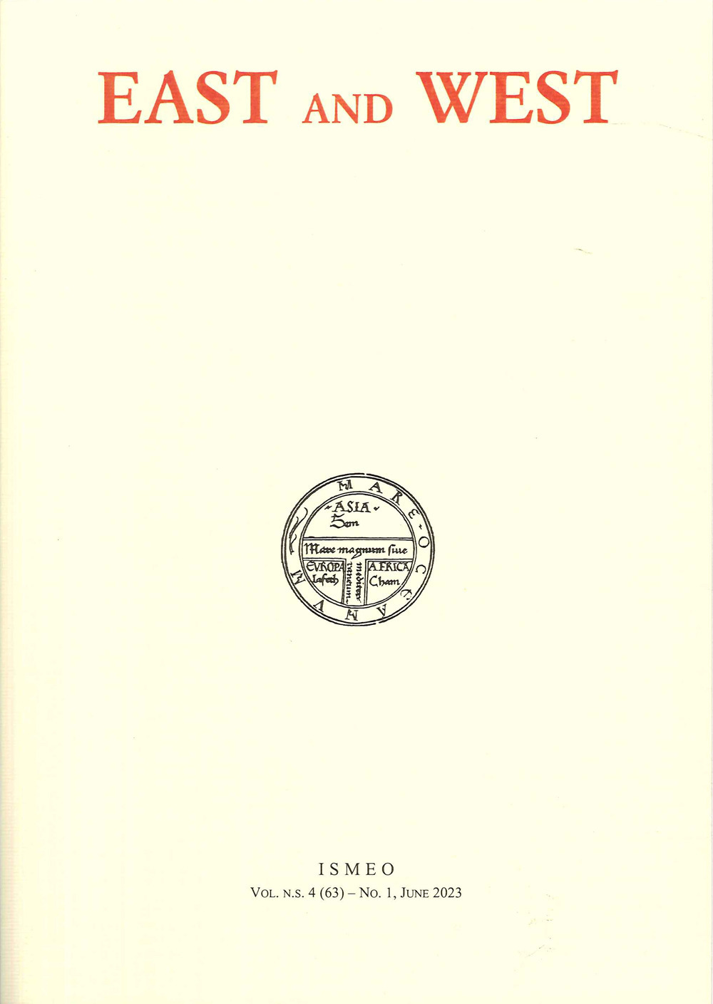 East and West. Nuova serie. Vol. 4