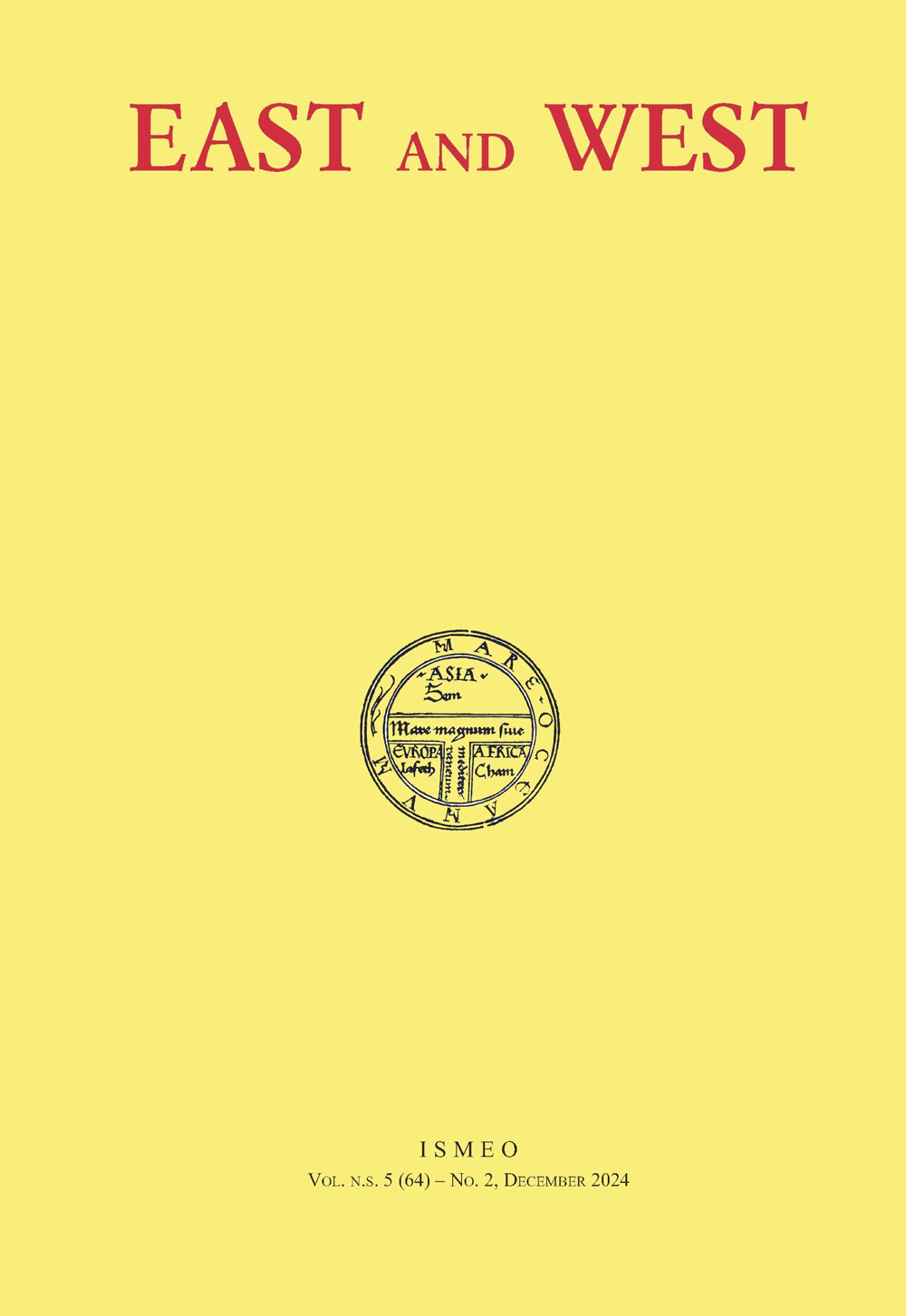 East and West. Nuova serie. Vol. 2