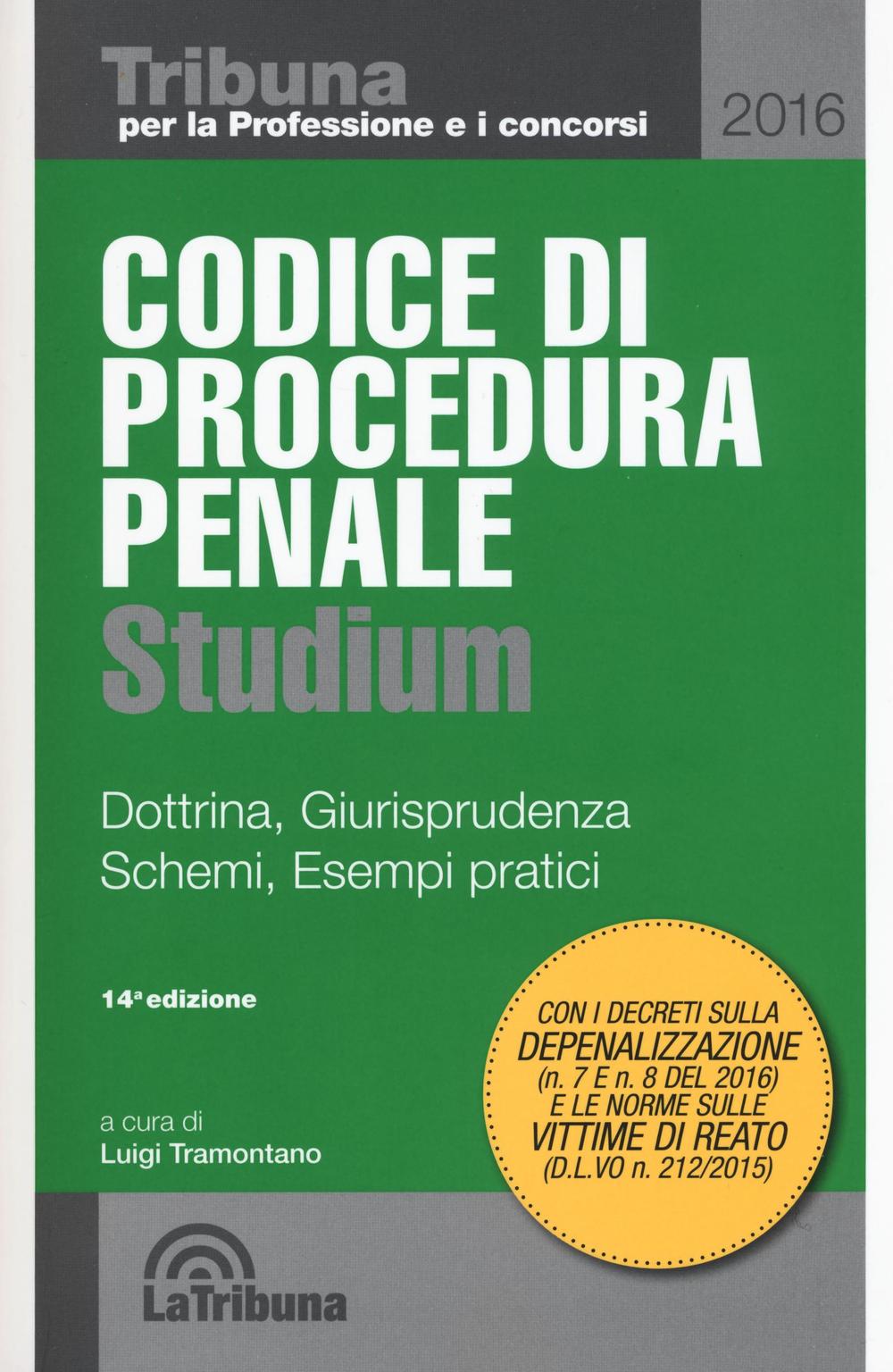 Codice di procedura penale Studium. Dottrina, giurisprudenza, schemi, esempi pratici