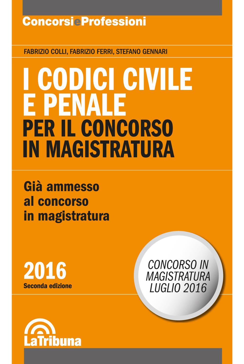 I codici civile e penale per il concorso in magistratura