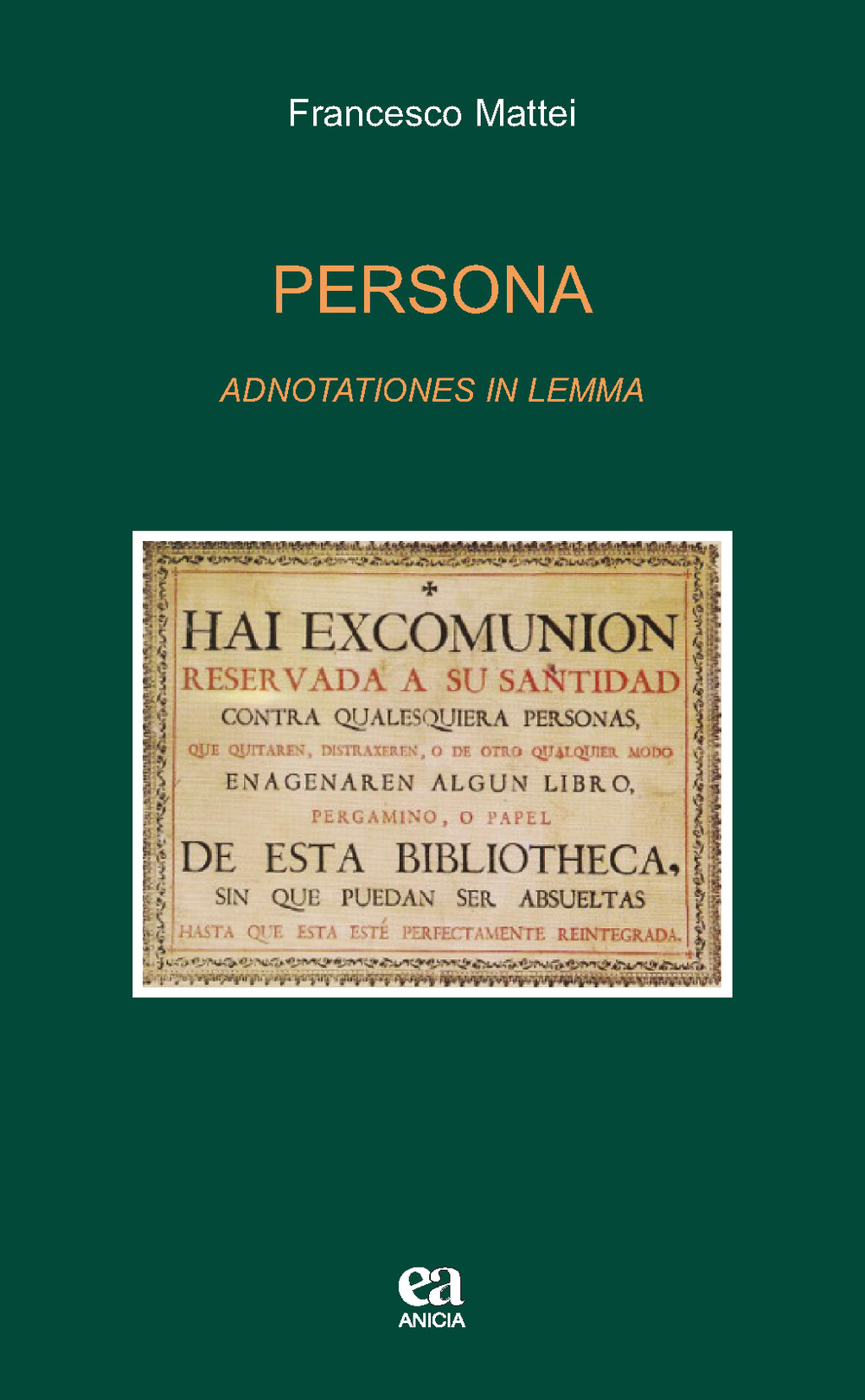 Persona. Adnotationes in lemma