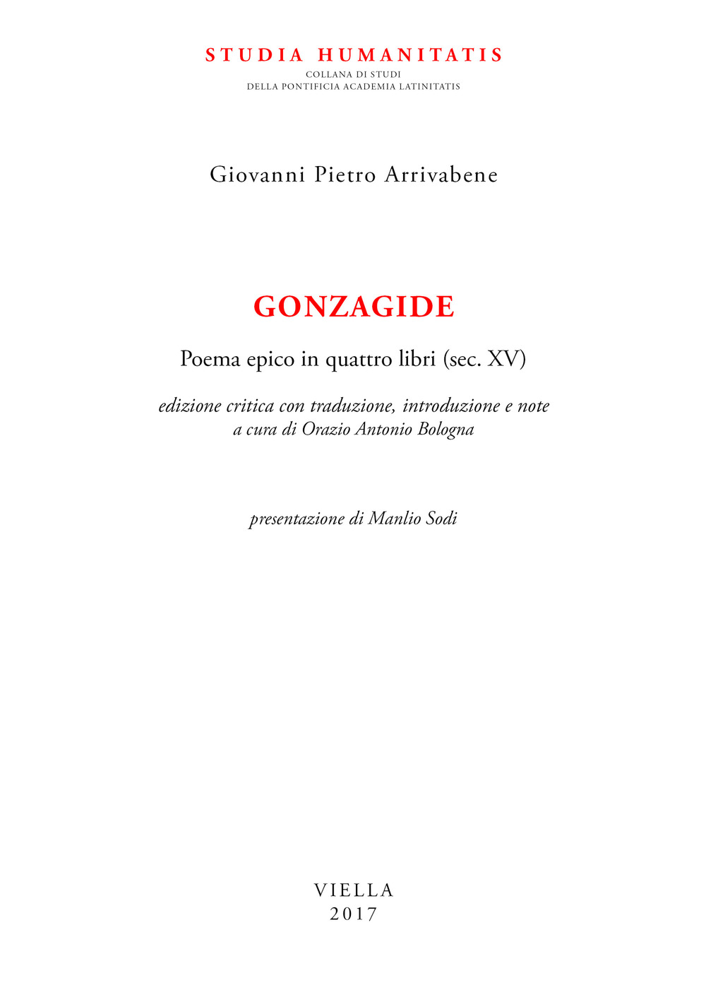 Gonzagide. Poema epico in quattro libri (sec. XV). Testo latino a fronte