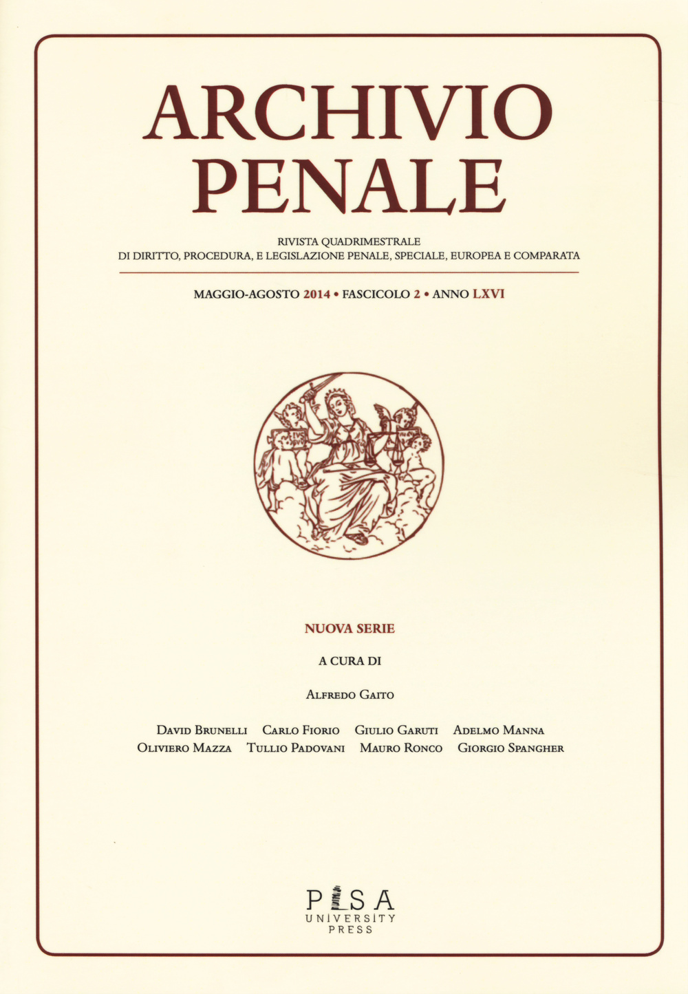 Archivio penale. Rivista quadrimestrale di diritto e legislazione penale speciale, europea e comparata. Vol. 2