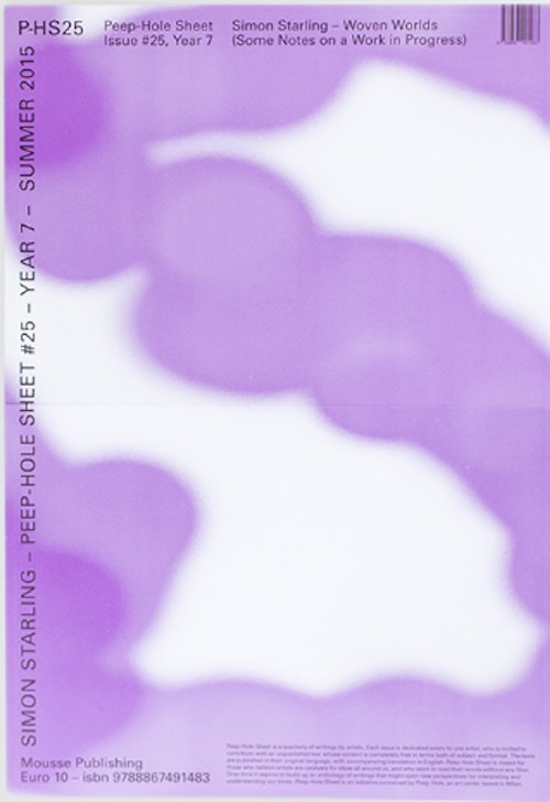 Woven Worlds (Some Notes on a Work in Progress). Peep-Hole Sheet. Vol. 25