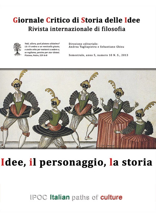 Giornale critico della storia delle idee. Vol. 10: Idee, il personaggio, la storia