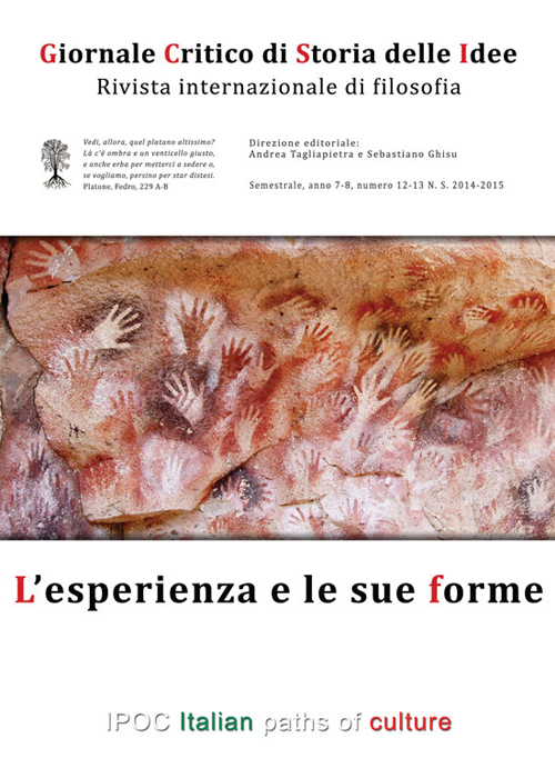 Giornale critico di storia delle idee vol. 12-13. L'esperienza e le sue forme