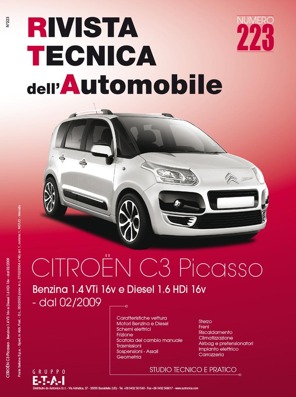 Citroën C3 Picasso. Benzina 1.4 VTi 16v e Diesel 1.6 HDi 16v dal 02/2009