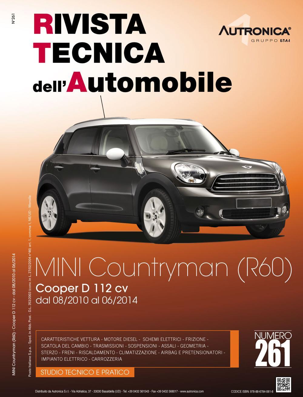 Mini Countryman (R60). Cooper D 112 CV dal 08/2010 al 06/2014