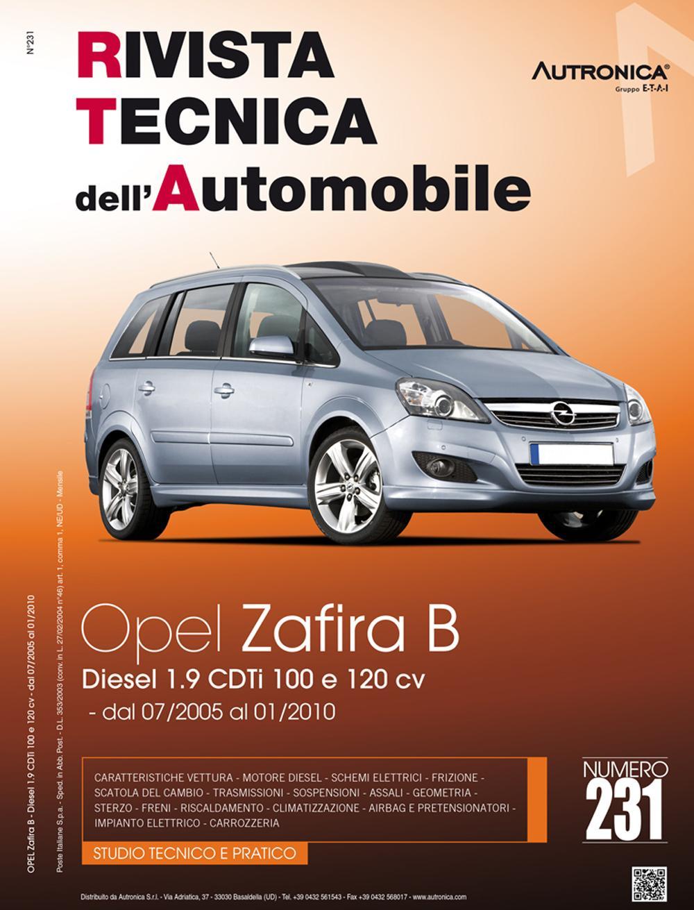 Opel Zafira B 1.9 CDTi 100cv e 120cv