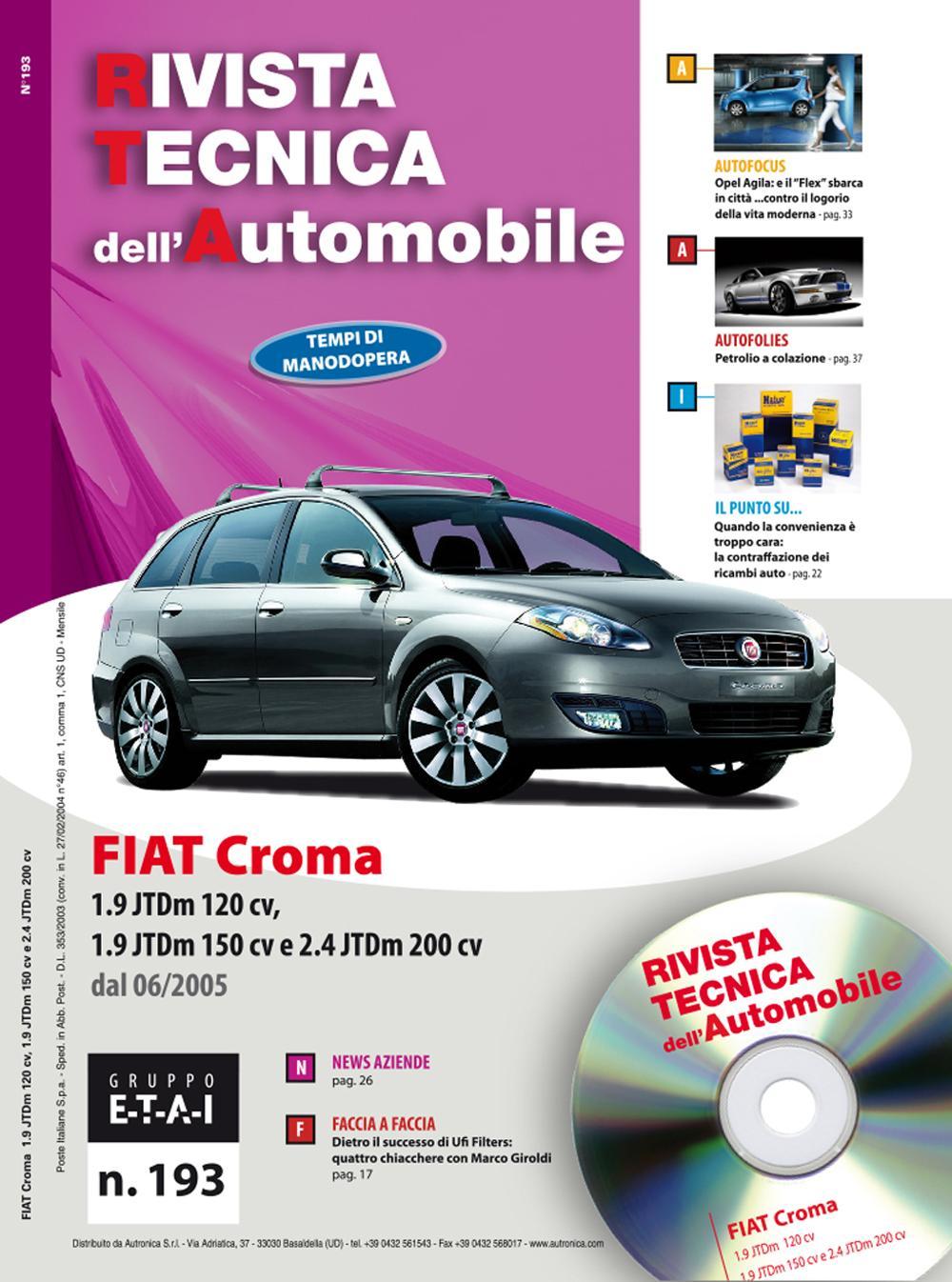 Fiat Croma 1.9 JTDm 120 e 150 cv e 2.4 JTDm 200cv