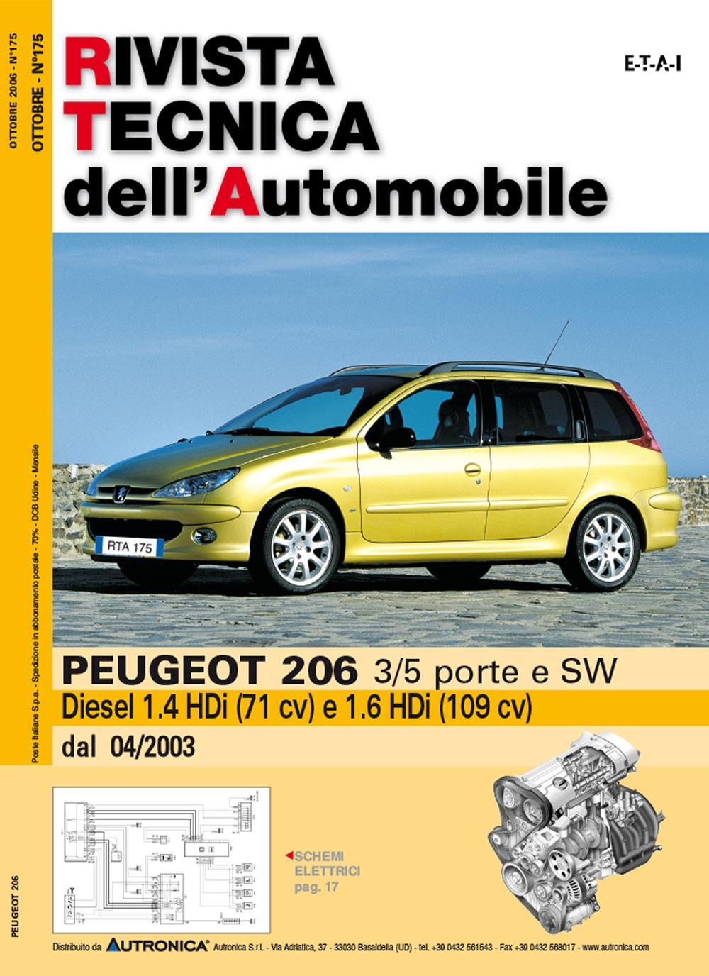 Peugeot 206 3/5 porte e SW Diesel 1.4 HDi e 1.6 HDi
