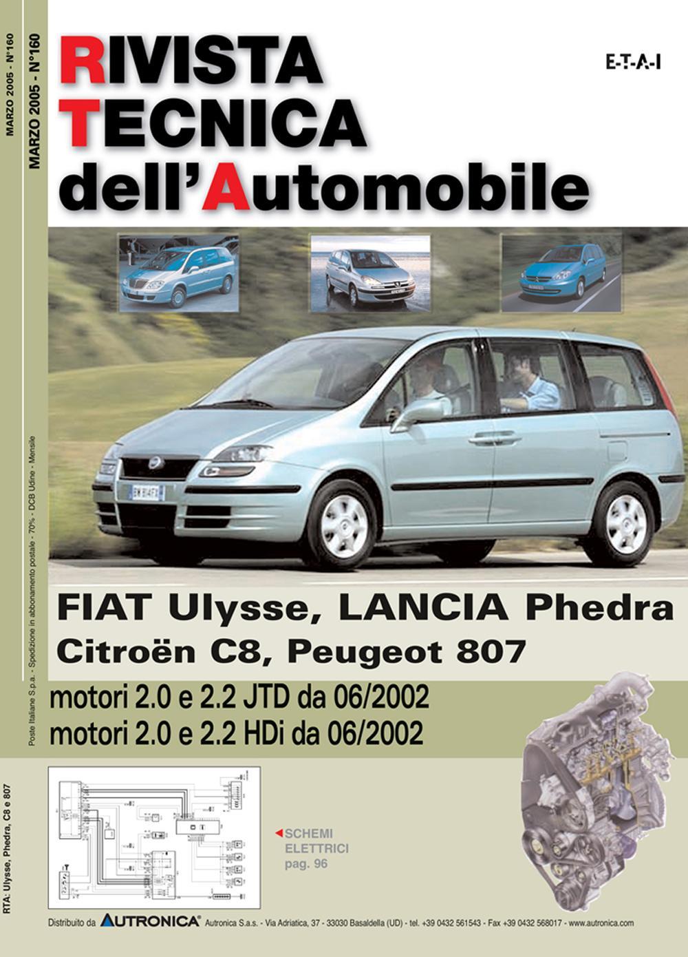 Peugeot/Citroen/Fiat/Lancia 807/C8/Ulysse/Phedra 2.0-2.2 JTD-HDi