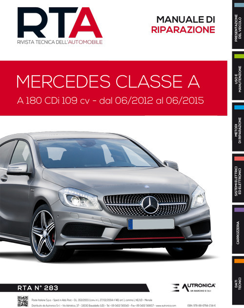 Mercedes Classe A. A180 CDi 109 cv dal 06/2012 al 06/2015