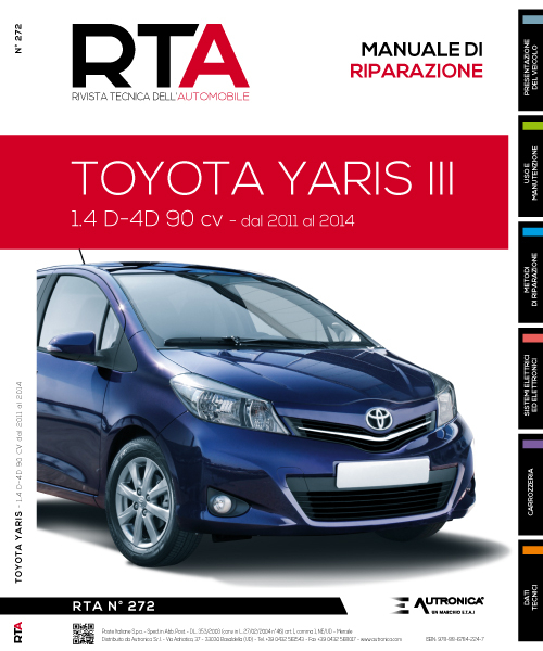 Toyota Yaris III. 1.4 D-4D 90 CV. Dal 2011 al 2014