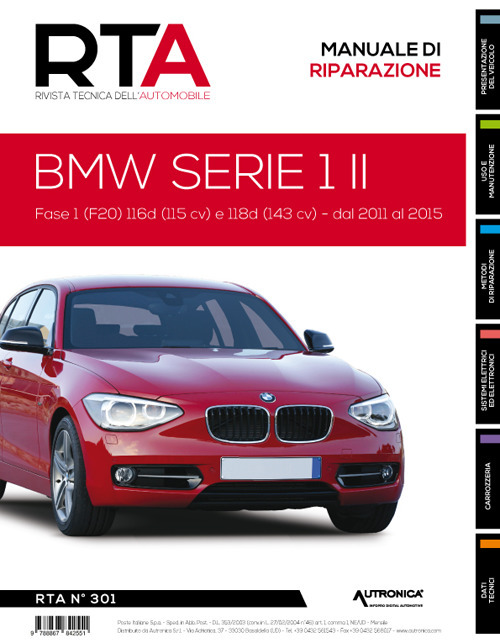 BMW serie 1 II - fase 1. 116d (115 cv) e 118d (143 cv) dal 2011 al 2015