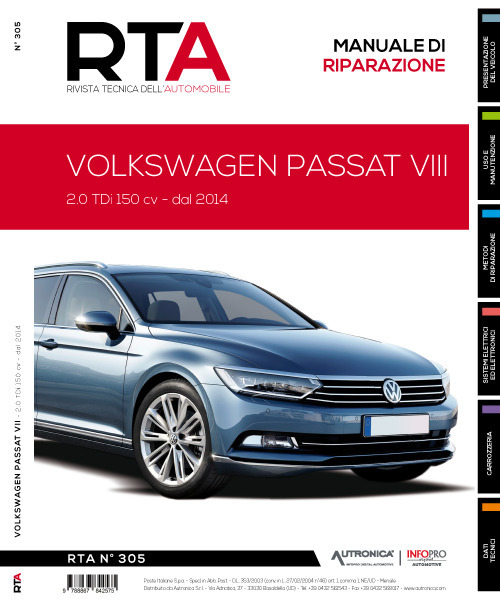 Volkswagen Passat VIII. 2.0 TDi 150 cv. Dal 2014
