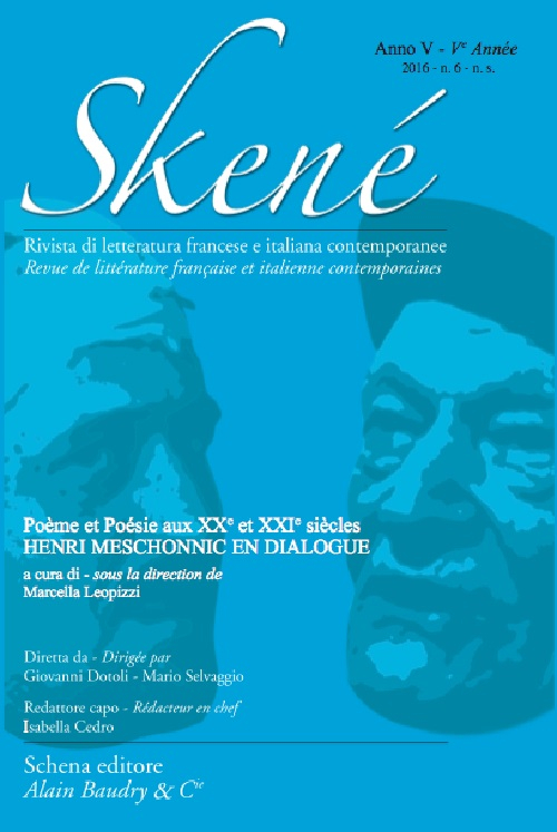 Skené. Rivista di letteratura francese e italiana contemporanee. Vol. 6