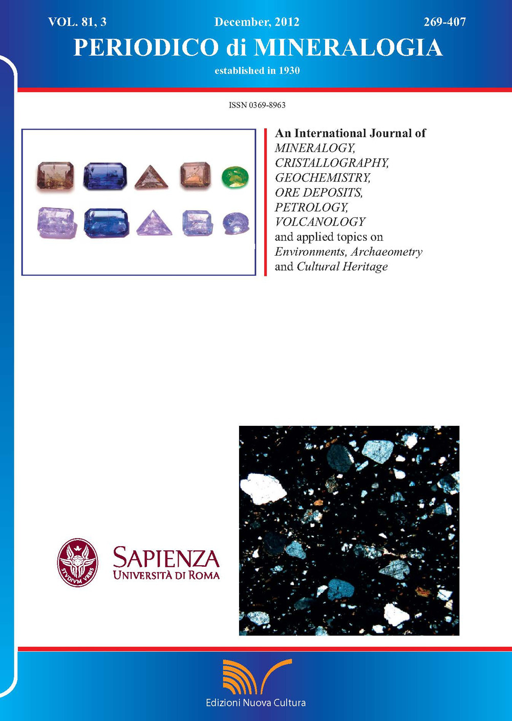 Periodico di mineralogia. Ediz. inglese. Vol. 81