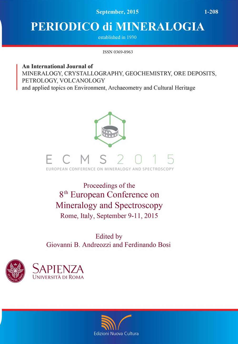 Periodico di mineralogia (2015). Ediz. inglese