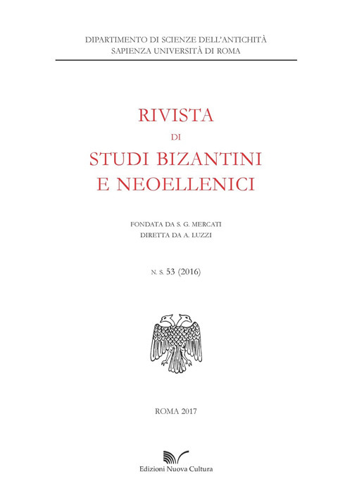 Rivista di studi bizantini e neoellenici. Vol. 53
