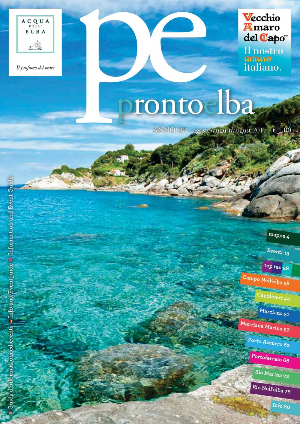 ProntoElba agosto 2017. Ediz. italiana, inglese e tedesca