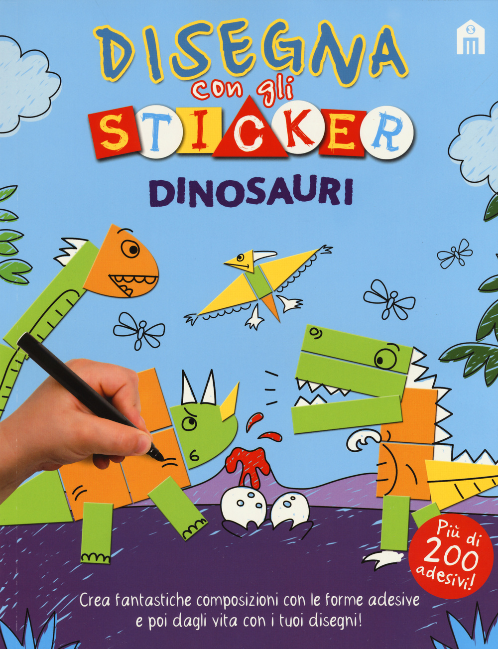 Dinosauri. Disegna con gli sticker