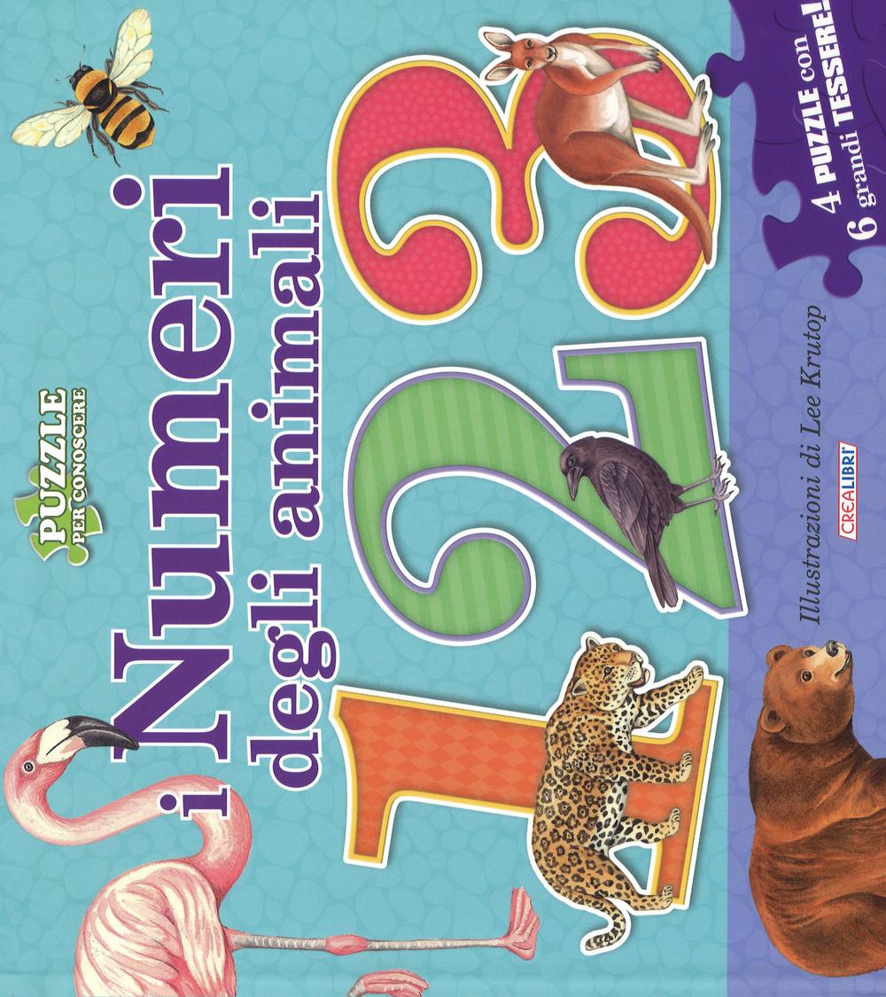I numeri degli animali. Libro puzzle