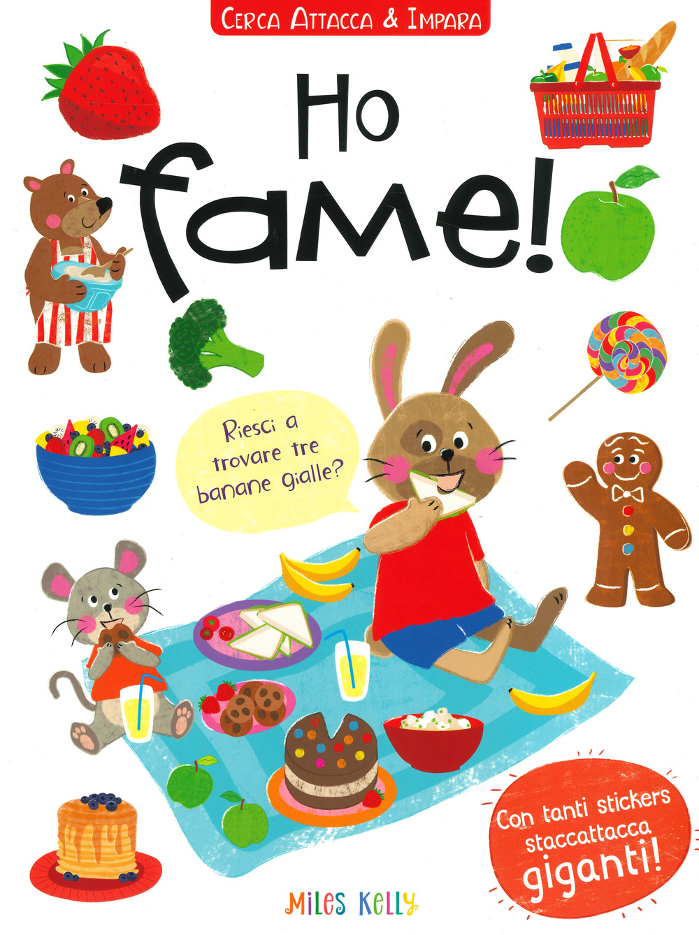 Ho fame! Cerca attacca e impara. Con adesivi
