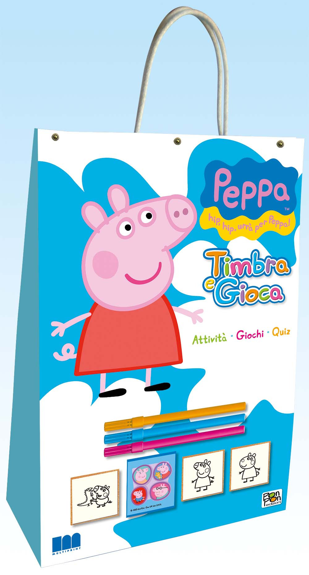 Timbra e gioca. Attività, giochi, quiz. Activity book 4. Hip hip urrà per Peppa!