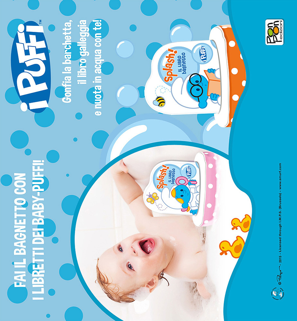 Splash! Il libro bagnetto. I puffi
