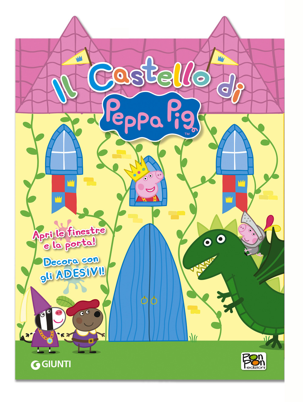 Il castello di Peppa Pig. Apri le finestre e la porta! Decora con gli adesivi!
