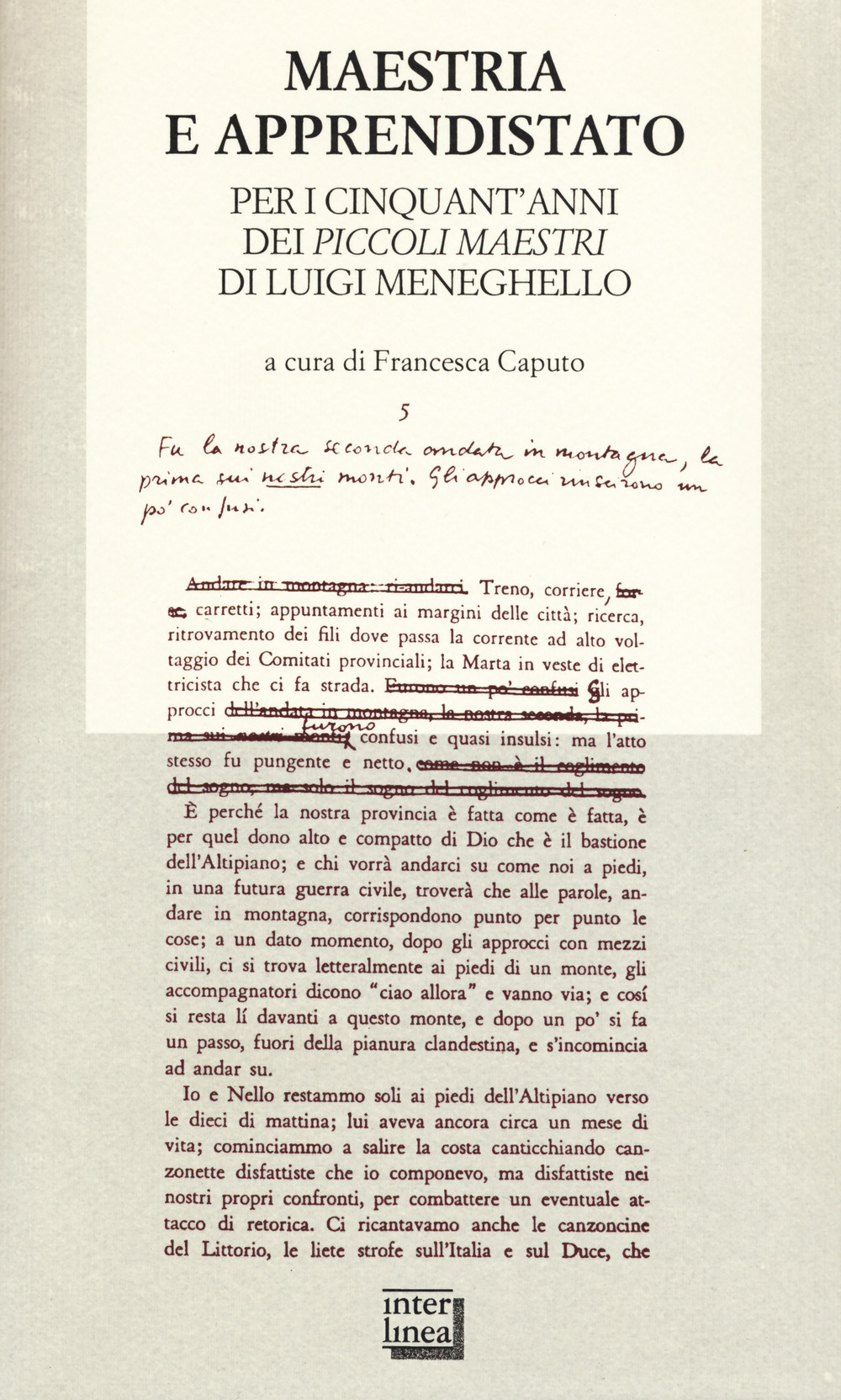 Maestria e apprendistato. Per i cinquant'anni dei «Piccoli maestri» di Luigi Meneghello